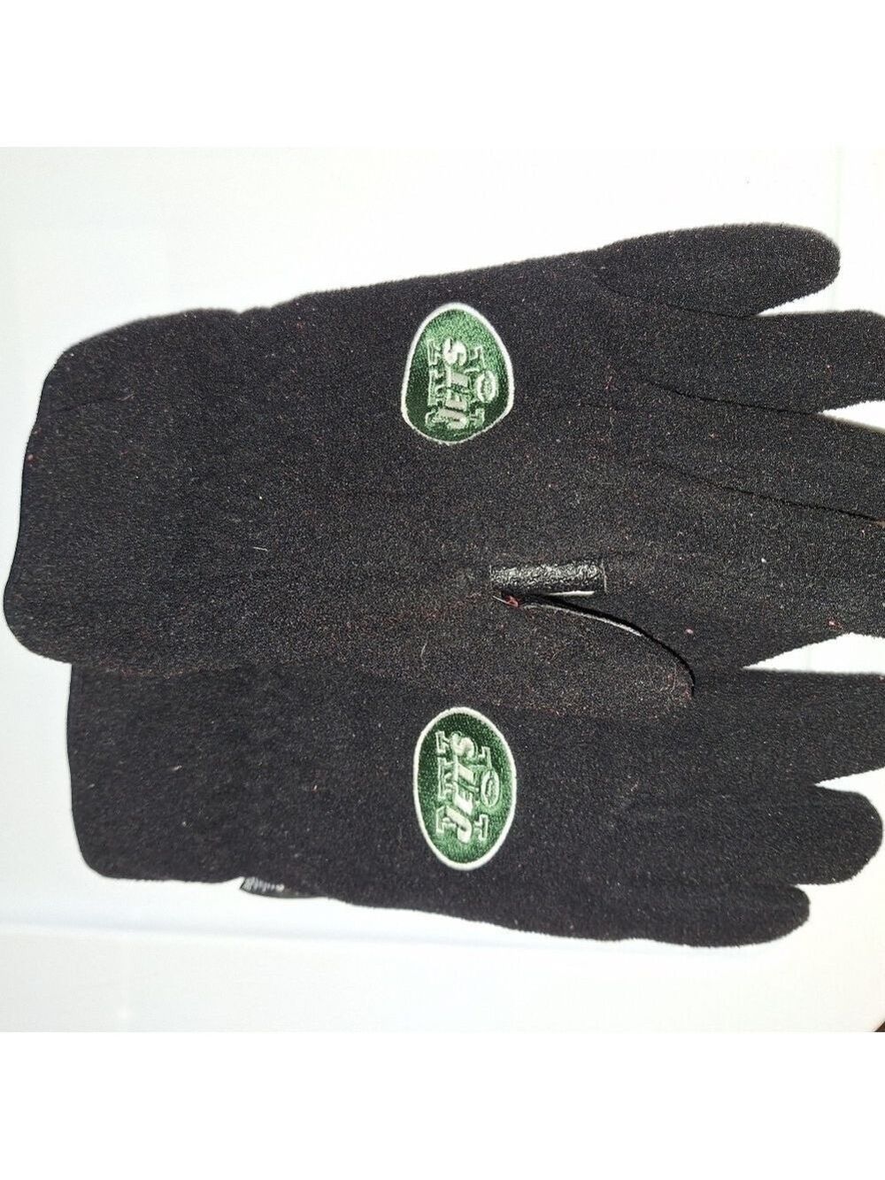 Jets Football Team Black Winter Gloves Mens One Size